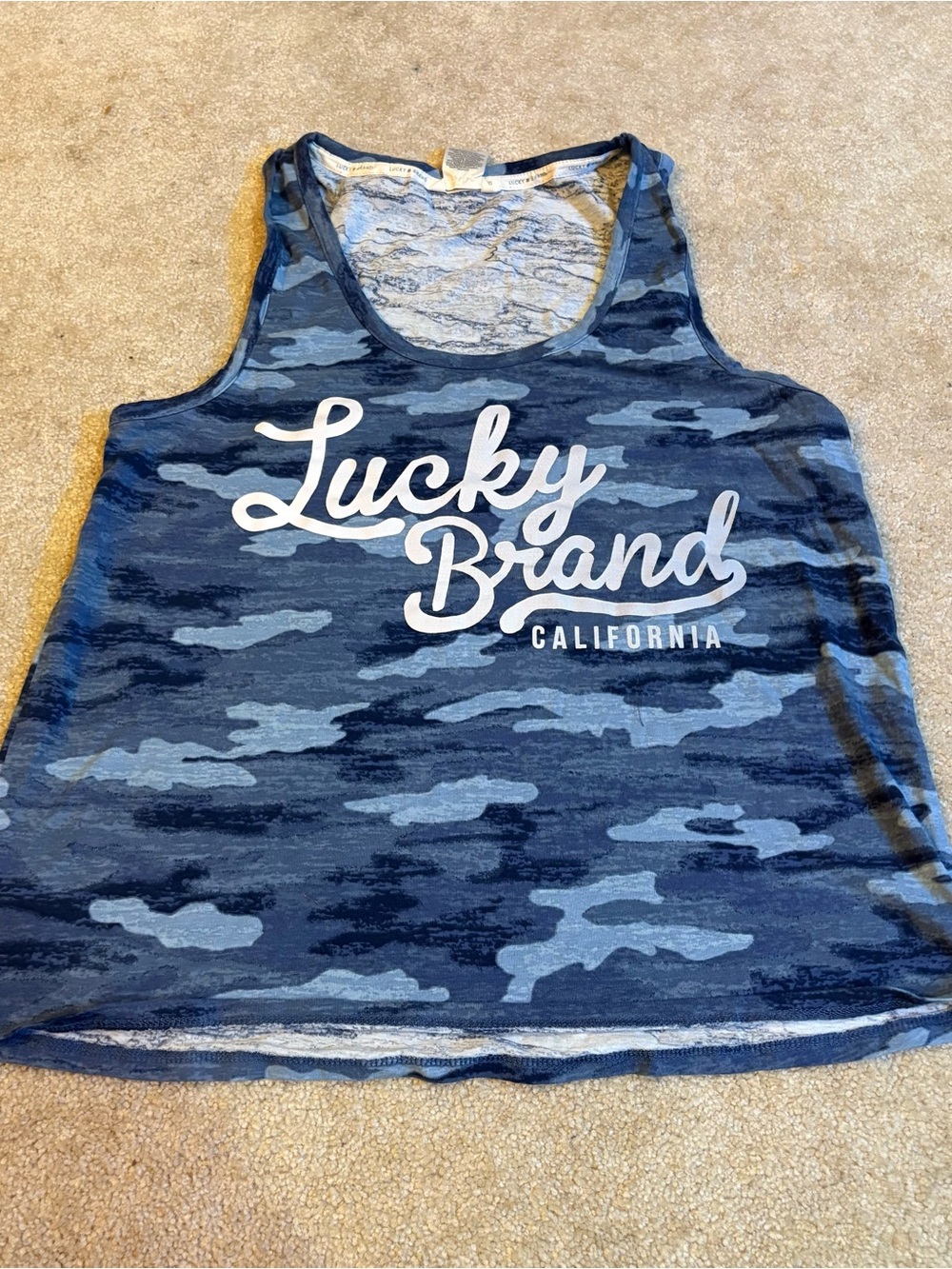 Lucky Brand Blue Camo Tank